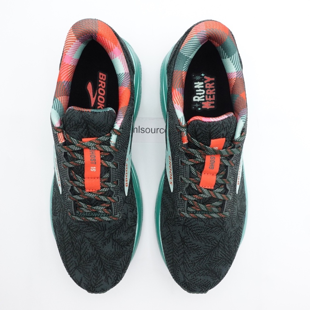 NEW Size 10 Men's Brooks Ghost 16 Christmas Running Shoe 110418-1D-389 Posy - Picture 4 of 6